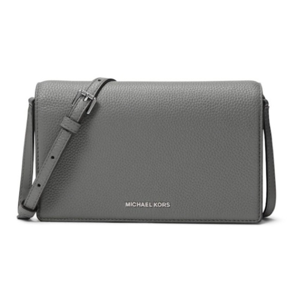 Michael Kors Gray Leather Crossbody